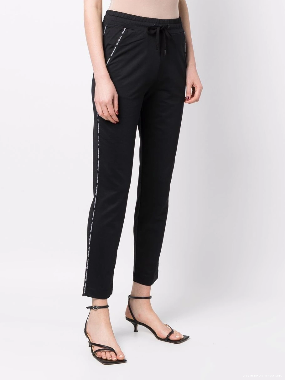 Affordable Women Love trousers Moschino logo-print drawstring 0430